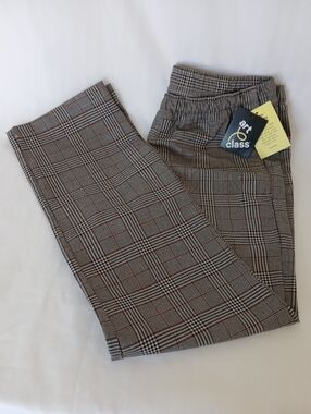 Art Class Women’s  Plaid Dress Pants - Brown/Black Size 16 Pockets